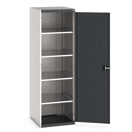 40019125 - Armoire CUBIO SMF-6620-12 - Avec Portes Perfo et 4 Tablettes - LxPxH 650x650x2000mm - Gris Anthracite RAL 7016 40019125 - Armoire CUBIO SMF-6620-12 - Avec Portes Perfo et 4 Tablettes - LxPxH 650x650x2000mm - Gris Anthracite RAL 7016
