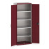 40012084 - Armoire CUBIO SMF-8520-12 - Avec Portes Perfo et 4 Tablettes - LxPxH 800x525x2000mm - Rouge Pourpre RAL 3004 40012084 - Armoire CUBIO SMF-8520-12 - Avec Portes Perfo et 4 Tablettes - LxPxH 800x525x2000mm - Rouge Pourpre RAL 3004