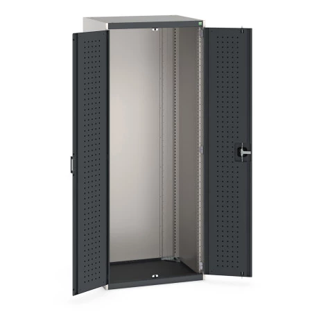 40020091 - CUBIO Armoire SMLF-8620-1 - Avec Portes Perfo - LxPxH 800x650x2000mm - Gris Anthracite RAL 7016 40020091 - CUBIO Armoire SMLF-8620-1 - Avec Portes Perfo - LxPxH 800x650x2000mm - Gris Anthracite RAL 7016