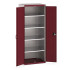 40020117 - Armoire CUBIO SMF-8620-12 - Avec Portes Perfo et 4 Tablettes - LxPxH 800x650x2000mm - Rouge Pourpre RAL 3004 40020117 - Armoire CUBIO SMF-8620-12 - Avec Portes Perfo et 4 Tablettes - LxPxH 800x650x2000mm - Rouge Pourpre RAL 3004