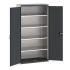 40013053 - Armoire CUBIO SMF-10520-12 - Avec Portes Perfo et 4 Tablettes - LxPxH 1050x525x2000mm - Gris Anthracite RAL 7016 40013053 - Armoire CUBIO SMF-10520-12 - Avec Portes Perfo et 4 Tablettes - LxPxH 1050x525x2000mm - Gris Anthracite RAL 7016