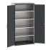 40021101 - Armoire CUBIO SMF-10620-12 - Avec Portes Perfo et 4 Tablettes - LxPxH 1050x650x2000mm - Gris Anthracite RAL 7016 40021101 - Armoire CUBIO SMF-10620-12 - Avec Portes Perfo et 4 Tablettes - LxPxH 1050x650x2000mm - Gris Anthracite RAL 7016