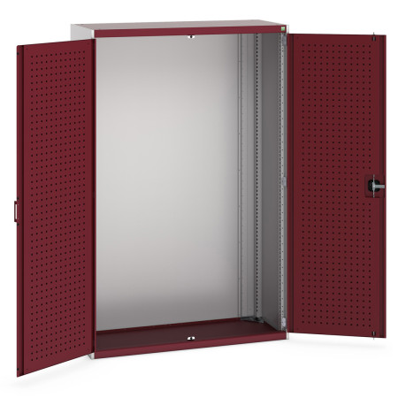 40014019 - CUBIO Armoire SMLF-13520-1 - Avec Portes Perfo - LxPxH 1300x525x2000mm - Rouge Pourpre RAL 3004 40014019 - CUBIO Armoire SMLF-13520-1 - Avec Portes Perfo - LxPxH 1300x525x2000mm - Rouge Pourpre RAL 3004