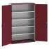 40014053 - Armoire CUBIO SMF-13520-12 - Avec Portes Perfo et 4 Tablettes - LxPxH 1300x525x2000mm - Rouge Pourpre RAL 3004 40014053 - Armoire CUBIO SMF-13520-12 - Avec Portes Perfo et 4 Tablettes - LxPxH 1300x525x2000mm - Rouge Pourpre RAL 3004