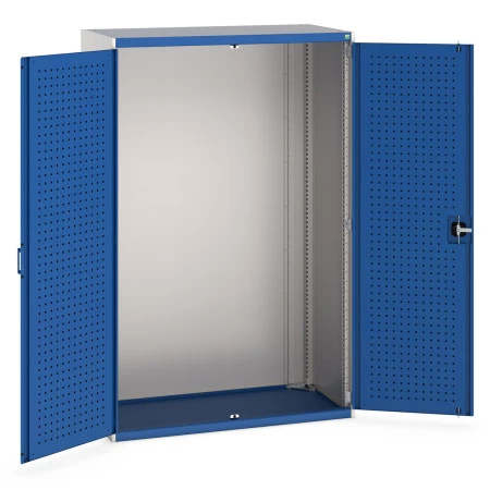 40022019 - CUBIO Armoire SMLF-13620-1 - Avec Portes Perfo - LxPxH 1300x650x2000mm - Bleu Gentiane RAL 5010 40022019 - CUBIO Armoire SMLF-13620-1 - Avec Portes Perfo - LxPxH 1300x650x2000mm - Bleu Gentiane RAL 5010