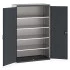 40022053 - Armoire CUBIO SMF-13620-12 - Avec Portes Perfo et 4 Tablettes - LxPxH 1300x650x2000mm - Gris Anthracite RAL 7016 40022053 - Armoire CUBIO SMF-13620-12 - Avec Portes Perfo et 4 Tablettes - LxPxH 1300x650x2000mm - Gris Anthracite RAL 7016