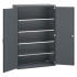 40022053 - Armoire CUBIO SMF-13620-12 - Avec Portes Perfo et 4 Tablettes - LxPxH 1300x650x2000mm - Full Gris Anthracite RAL 7016 40022053 - Armoire CUBIO SMF-13620-12 - Avec Portes Perfo et 4 Tablettes - LxPxH 1300x650x2000mm - Full Gris Anthracite RAL 7016