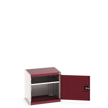 40011060 - Armoire CUBIO SMF-656-11 - Avec Portes Perfo et 1 Tablette - LxPxH 650x525x600mm - Rouge Pourpre RAL 3004 40011060 - Armoire CUBIO SMF-656-11 - Avec Portes Perfo et 1 Tablette - LxPxH 650x525x600mm - Rouge Pourpre RAL 3004
