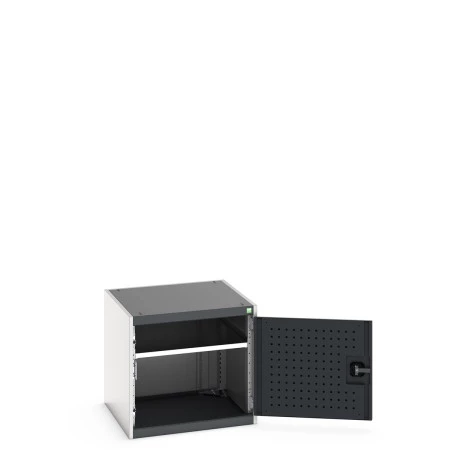 40019118 - Armoire CUBIO SMF-666-11 - Avec Portes Perfo et 1 Tablette - LxPxH 650x650x600mm - Gris Anthracite RAL 7016 40019118 - Armoire CUBIO SMF-666-11 - Avec Portes Perfo et 1 Tablette - LxPxH 650x650x600mm - Gris Anthracite RAL 7016