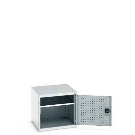 40019118 - Armoire CUBIO SMF-666-11 - Avec Portes Perfo et 1 Tablette - LxPxH 650x650x600mm - Gris Clair RAL 7035 40019118 - Armoire CUBIO SMF-666-11 - Avec Portes Perfo et 1 Tablette - LxPxH 650x650x600mm - Gris Clair RAL 7035