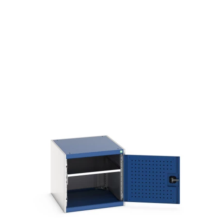 40027098 - Armoire CUBIO SMF-676-11 - Avec Porte Perfo et 1 Tablette - LxPxH 650x750x600mm - Bleu Gentiane RAL 5010 40027098 - Armoire CUBIO SMF-676-11 - Avec Porte Perfo et 1 Tablette - LxPxH 650x750x600mm - Bleu Gentiane RAL 5010