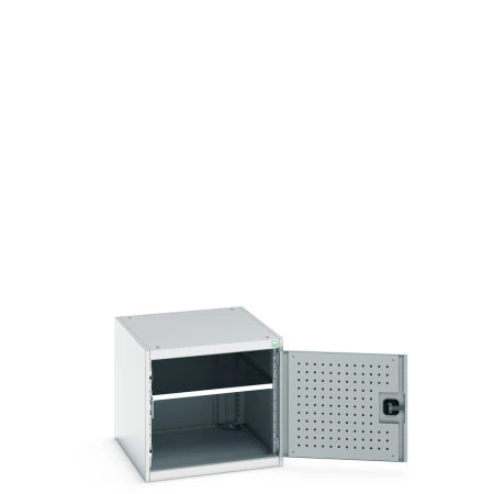 40027098 - Armoire CUBIO SMF-676-11 - Avec Porte Perfo et 1 Tablette - LxPxH 650x750x600mm - Gris Clair RAL 7035 40027098 - Armoire CUBIO SMF-676-11 - Avec Porte Perfo et 1 Tablette - LxPxH 650x750x600mm - Gris Clair RAL 7035