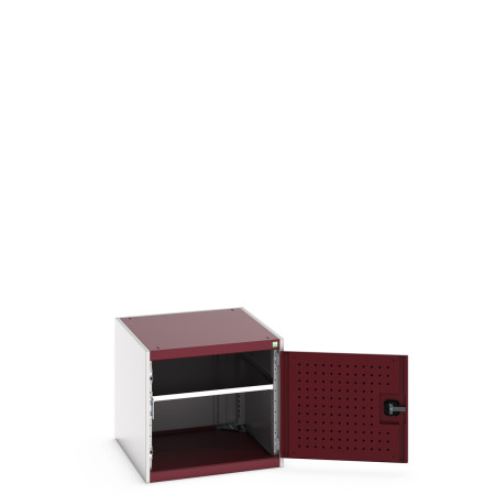 40027098 - Armoire CUBIO SMF-676-11 - Avec Porte Perfo et 1 Tablette - LxPxH 650x750x600mm - Rouge Pourpre RAL 3004 40027098 - Armoire CUBIO SMF-676-11 - Avec Porte Perfo et 1 Tablette - LxPxH 650x750x600mm - Rouge Pourpre RAL 3004