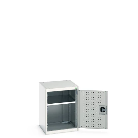 40010096 - Armoire CUBIO SMF-557-11 - Avec Portes Perfo et 1 Tablette - LxPxH 525x525x700mm - Gris Clair RAL 7035 40010096 - Armoire CUBIO SMF-557-11 - Avec Portes Perfo et 1 Tablette - LxPxH 525x525x700mm - Gris Clair RAL 7035
