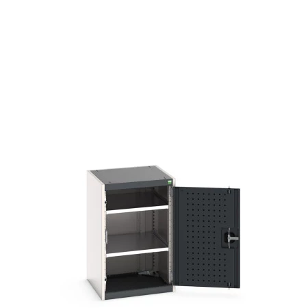 40010097 - Armoire CUBIO SMF-558-11 - Avec Portes Perfo et 2 Tablettes - LxPxH 525x525x800mm - Gris Anthracite RAL 7016 40010097 - Armoire CUBIO SMF-558-11 - Avec Portes Perfo et 2 Tablettes - LxPxH 525x525x800mm - Gris Anthracite RAL 7016