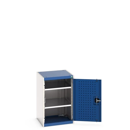 40010097 - Armoire CUBIO SMF-558-11 - Avec Portes Perfo et 2 Tablettes - LxPxH 525x525x800mm - Bleu Gentiane RAL 5010 40010097 - Armoire CUBIO SMF-558-11 - Avec Portes Perfo et 2 Tablettes - LxPxH 525x525x800mm - Bleu Gentiane RAL 5010