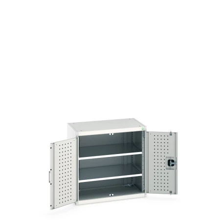 40012077 - Armoire CUBIO SMF-858-11 - Avec Portes Perfo et 2 Tablettes - LxPxH 800x525x800mm - Gris Clair RAL 7035 40012077 - Armoire CUBIO SMF-858-11 - Avec Portes Perfo et 2 Tablettes - LxPxH 800x525x800mm - Gris Clair RAL 7035