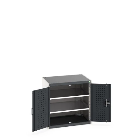 40020110 - Armoire CUBIO SMF-868-11 - Avec Portes Perfo et 2 Tablettes - LxPxH 800x650x800mm - Gris Anthracite RAL 7016 40020110 - Armoire CUBIO SMF-868-11 - Avec Portes Perfo et 2 Tablettes - LxPxH 800x650x800mm - Gris Anthracite RAL 7016
