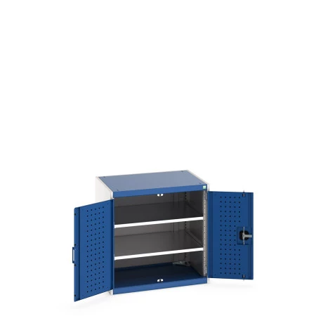 40020110 - Armoire CUBIO SMF-868-11 - Avec Portes Perfo et 2 Tablettes - LxPxH 800x650x800mm - Bleu Gentiane RAL 5010 40020110 - Armoire CUBIO SMF-868-11 - Avec Portes Perfo et 2 Tablettes - LxPxH 800x650x800mm - Bleu Gentiane RAL 5010