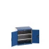 40020110 - Armoire CUBIO SMF-868-11 - Avec Portes Perfo et 2 Tablettes - LxPxH 800x650x800mm - Bleu Gentiane RAL 5010 40020110 - Armoire CUBIO SMF-868-11 - Avec Portes Perfo et 2 Tablettes - LxPxH 800x650x800mm - Bleu Gentiane RAL 5010