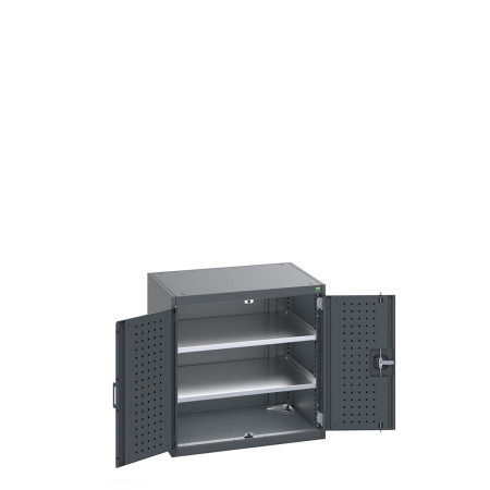 40020110 - Armoire CUBIO SMF-868-11 - Avec Portes Perfo et 2 Tablettes - LxPxH 800x650x800mm - Full Gris Anthracite RAL 7016 40020110 - Armoire CUBIO SMF-868-11 - Avec Portes Perfo et 2 Tablettes - LxPxH 800x650x800mm - Full Gris Anthracite RAL 7016