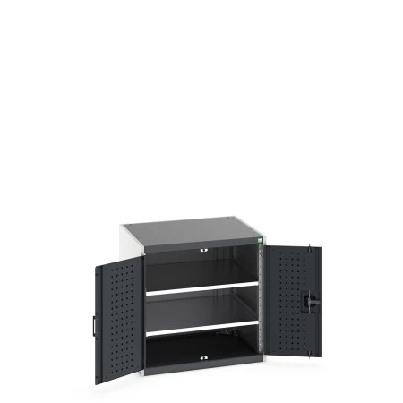40028099 - Armoire CUBIOS SMF-878-11 - Avec Portes Perfo et 2 Tablettes - LxPxH 800x750x800mm - Gris Anthracite RAL 7016 40028099 - Armoire CUBIOS SMF-878-11 - Avec Portes Perfo et 2 Tablettes - LxPxH 800x750x800mm - Gris Anthracite RAL 7016