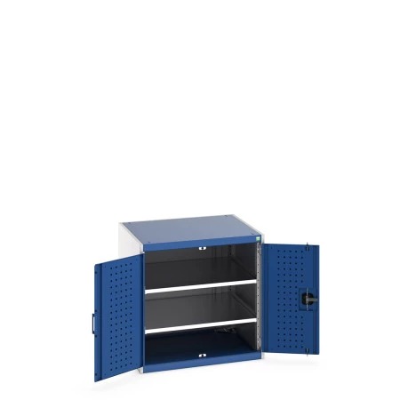 40028099 - Armoire CUBIOS SMF-878-11 - Avec Portes Perfo et 2 Tablettes - LxPxH 800x750x800mm - Bleu Gentiane RAL 5010 40028099 - Armoire CUBIOS SMF-878-11 - Avec Portes Perfo et 2 Tablettes - LxPxH 800x750x800mm - Bleu Gentiane RAL 5010