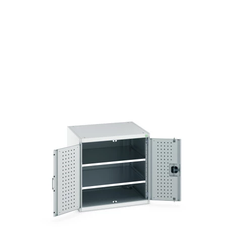 40028099 - Armoire CUBIOS SMF-878-11 - Avec Portes Perfo et 2 Tablettes - LxPxH 800x750x800mm - Gris Clair RAL 7035 40028099 - Armoire CUBIOS SMF-878-11 - Avec Portes Perfo et 2 Tablettes - LxPxH 800x750x800mm - Gris Clair RAL 7035