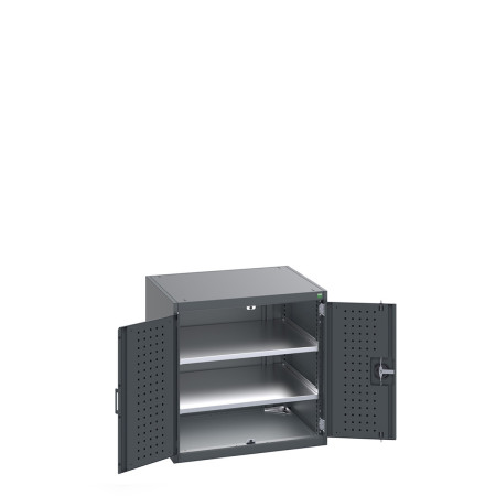 40028099 - Armoire CUBIOS SMF-878-11 - Avec Portes Perfo et 2 Tablettes - LxPxH 800x750x800mm - Full Gris Anthracite RAL 7016 40028099 - Armoire CUBIOS SMF-878-11 - Avec Portes Perfo et 2 Tablettes - LxPxH 800x750x800mm - Full Gris Anthracite RAL 7016