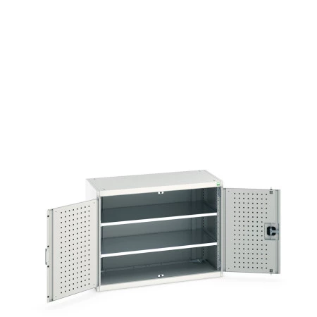 40013046 - Armoire CUBIO SMF-1058-11 - Avec Portes Perfo et 2 Tablettes - LxPxH 1050x525x800mm - Gris Clair RAL 7035 40013046 - Armoire CUBIO SMF-1058-11 - Avec Portes Perfo et 2 Tablettes - LxPxH 1050x525x800mm - Gris Clair RAL 7035