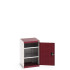 40010097 - Armoire CUBIO SMF-558-11 - Avec Portes Perfo et 2 Tablettes - LxPxH 525x525x800mm - Rouge Pourpre RAL 3004 40010097 - Armoire CUBIO SMF-558-11 - Avec Portes Perfo et 2 Tablettes - LxPxH 525x525x800mm - Rouge Pourpre RAL 3004