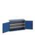 40014046 - Armoire CUBIO SMF-1358-11 - Avec Portes Perfo et 2 Tablettes - LxPxH 1300x525x800mm - Bleu Gentiane RAL 5010 40014046 - Armoire CUBIO SMF-1358-11 - Avec Portes Perfo et 2 Tablettes - LxPxH 1300x525x800mm - Bleu Gentiane RAL 5010