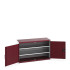 40014046 - Armoire CUBIO SMF-1358-11 - Avec Portes Perfo et 2 Tablettes - LxPxH 1300x525x800mm - Rouge Pourpre RAL 3004 40014046 - Armoire CUBIO SMF-1358-11 - Avec Portes Perfo et 2 Tablettes - LxPxH 1300x525x800mm - Rouge Pourpre RAL 3004