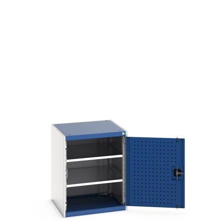 40019120 - Armoire CUBIO MF-668-11 - Avec Portes Perfo et 2 Tablettes - LxPxH 650x650x800mm - Bleu Gentiane RAL 5010 40019120 - Armoire CUBIO MF-668-11 - Avec Portes Perfo et 2 Tablettes - LxPxH 650x650x800mm - Bleu Gentiane RAL 5010
