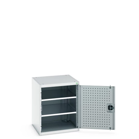 40019120 - Armoire CUBIO MF-668-11 - Avec Portes Perfo et 2 Tablettes - LxPxH 650x650x800mm - Gris Clair RAL 7035 40019120 - Armoire CUBIO MF-668-11 - Avec Portes Perfo et 2 Tablettes - LxPxH 650x650x800mm - Gris Clair RAL 7035