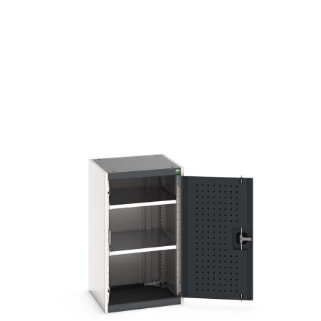 40010125 - Armoire CUBIO SMF-559-11 - Avec Portes Perfo et 2 Tablettes - LxPxH 525x525x900mm - Gris Anthracite RAL 7016