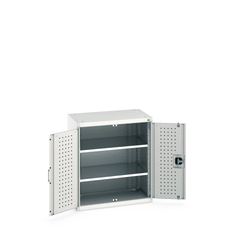 40012115 - Armoire CUBIO SMF-859-11 - Avec Portes Perfo et 2 Tablettes - LxPxH 800x525x900mm - Gris Clair RAL 7035 40012115 - Armoire CUBIO SMF-859-11 - Avec Portes Perfo et 2 Tablettes - LxPxH 800x525x900mm - Gris Clair RAL 7035