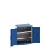 40020144 - Armoire CUBIO SMF-869-11 - Avec Portes Perfo et 2 Tablettes - LxPxH 800x650x900mm - Bleu Gentiane RAL 5010 40020144 - Armoire CUBIO SMF-869-11 - Avec Portes Perfo et 2 Tablettes - LxPxH 800x650x900mm - Bleu Gentiane RAL 5010