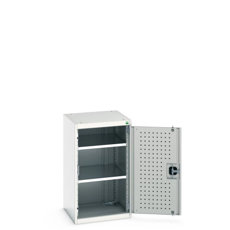 40010125 - Armoire CUBIO SMF-559-11 - Avec Portes Perfo et 2 Tablettes - LxPxH 525x525x900mm - Gris Clair RAL 7035 40010125 - Armoire CUBIO SMF-559-11 - Avec Portes Perfo et 2 Tablettes - LxPxH 525x525x900mm - Gris Clair RAL 7035