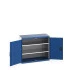 40013077 - Armoire CUBIO SMF-1059-11 - Avec Portes Perfo et 2 Tablettes - LxPxH 1050x525x900mm - Bleu Gentiane RAL 5010 40013077 - Armoire CUBIO SMF-1059-11 - Avec Portes Perfo et 2 Tablettes - LxPxH 1050x525x900mm - Bleu Gentiane RAL 5010