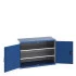 40022102 - Armoire CUBIO SMF-1369-11 - Avec Portes Perfo et 2 Tablettes - LxPxH 1300x650x900mm - Bleu Gentiane RAL 5010 40022102 - Armoire CUBIO SMF-1369-11 - Avec Portes Perfo et 2 Tablettes - LxPxH 1300x650x900mm - Bleu Gentiane RAL 5010