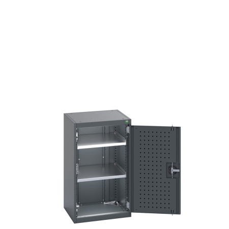 40010125 - Armoire CUBIO SMF-559-11 - Avec Portes Perfo et 2 Tablettes - LxPxH 525x525x900mm - Full Gris Anthracite RAL 7016 40010125 - Armoire CUBIO SMF-559-11 - Avec Portes Perfo et 2 Tablettes - LxPxH 525x525x900mm - Full Gris Anthracite RAL 7016