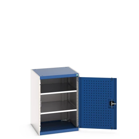 40019163 - Armoire CUBIO SMF-669-11 - Avec Portes Perfo et 2 Tablettes - LxPxH 650x650x900mm - Bleu Gentiane RAL 5010 40019163 - Armoire CUBIO SMF-669-11 - Avec Portes Perfo et 2 Tablettes - LxPxH 650x650x900mm - Bleu Gentiane RAL 5010