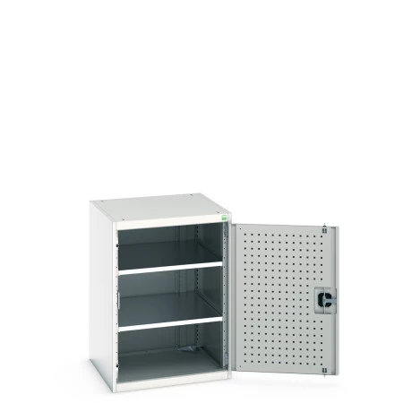 40019163 - Armoire CUBIO SMF-669-11 - Avec Portes Perfo et 2 Tablettes - LxPxH 650x650x900mm - Gris Clair RAL 7035 40019163 - Armoire CUBIO SMF-669-11 - Avec Portes Perfo et 2 Tablettes - LxPxH 650x650x900mm - Gris Clair RAL 7035