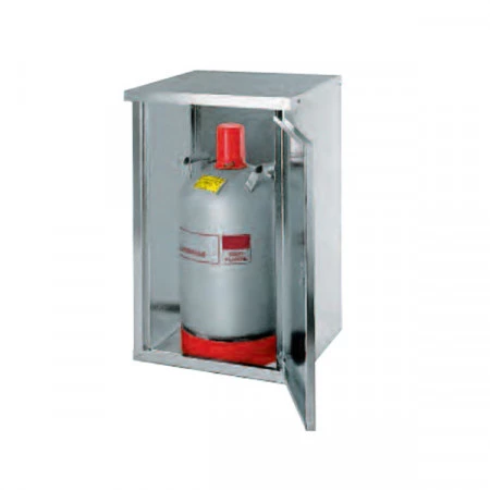 Armoire pour 1 bouteille de 11 kg, porte à 1 battant à droite, galvanisée Armoire pour 1 bouteille de 11 kg, porte à 1 battant à droite, galvanisée