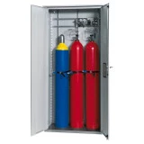 Armoire pour 3 bouteilles de gaz de 50 l, L 1006 mm, porte à 2 battants, grise Armoire pour 3 bouteilles de gaz de 50 l, L 1006 mm, porte à 2 battants, grise