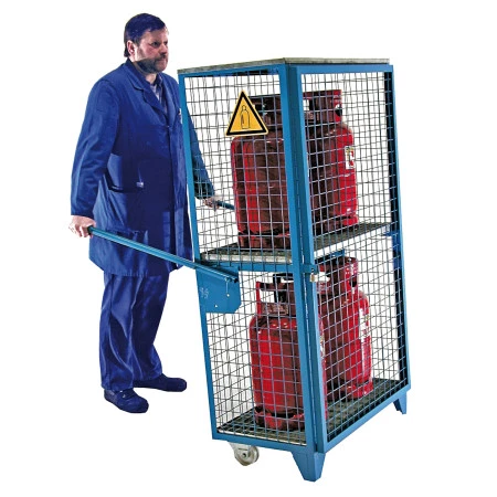 Armoire de stockage mobile - Jusqu'à 4 bouteilles de gaz Armoire de stockage mobile - Jusqu'à 4 bouteilles de gaz