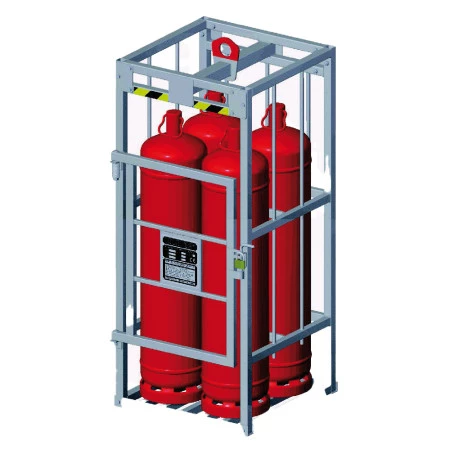 Panier élingable 4 bouteilles pour stockage et manutention, 35 litres/70 kg chacune, charge max 280kg Panier élingable 4 bouteilles pour stockage et manutention, 35 litres/70 kg chacune, charge max 280kg