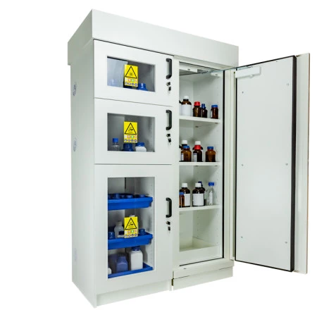 Armoire multirisques EN 14470-1 90 minutes, 4 compartiments, partie corrosive en PVC.