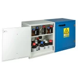 Armoire sous-paillasse 2 portes pour acides et bases, 2 compartiments. Armoire sous-paillasse 2 portes pour acides et bases, 2 compartiments.